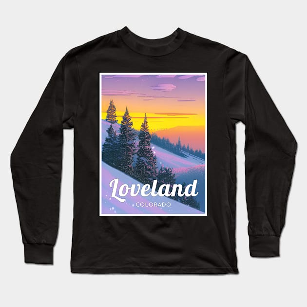 Loveland ski - Colorado usa Long Sleeve T-Shirt by UbunTo